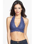 Free People Lace Halter Bra - Lyst