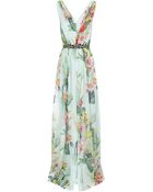 Matthew Williamson Cactus Garden Chiffon Gown - Lyst