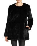 Elizabeth And James Bora Rabbit Fur Coat - Lyst