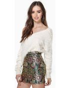 Nasty Gal Gilded Garden Jacquard Skirt - Lyst