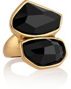 Oscar de la Renta Goldplated Crystal Ring - Lyst