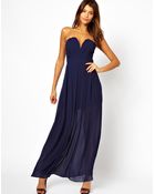TFNC Maxi Dress with Plunge Bustier - Lyst