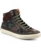 Jimmy Choo Camo Print High-Top Sneakers - Lyst