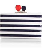 Kate Spade Rita Striped Pvc Box Clutch - Lyst