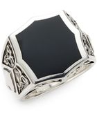 Stephen Webster Black Onyx Sterling Silver Signet Ring - Lyst