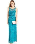 Adrianna Papell Embellished Floral Blouson Gown - Lyst