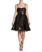 Alice + Olivia Yelle Metallic Bustier Dress - Lyst
