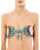 Mara Hoffman Shakti-Print Bandeau Bikini Top - Lyst