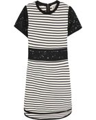Sea Lace-Paneled Striped Cotton-Jersey Dress - Lyst
