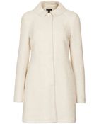 Topshop Boiled Wool Skirted Coat - Lyst