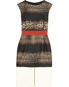 Giambattista Valli Leopard Print Wool and Silk Blend Dress - Lyst