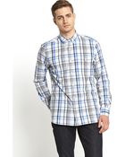 French Connection Mens Check Shirt - Lyst