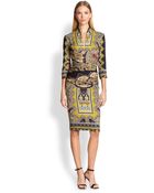 Etro Zig-Zag Paisley Dress - Lyst