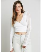 Free People Womens Nevermind Wrap Top - Lyst