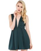 Akira Black Label Take The Plunge Peacock Dress - Lyst