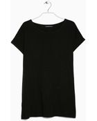 Violeta By Mango Essential Cotton-Blend T-Shirt - Lyst