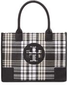 Tory Burch Ella Mini Plaid Tote - Lyst