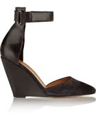 Isabel Marant Shane Suede And Leather Wedge Pumps - Lyst