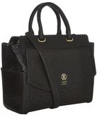 Roberto Cavalli Textured Leather Tote Bag - Lyst