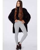 Missguided Alicia Check Skinny Fit Trousers White - Lyst