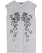 Alexander McQueen Printed Cotton Top - Lyst