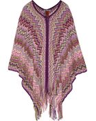 Missoni Chevron-Knit Wool-Blend Poncho - Lyst