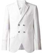 Balmain Double Breasted Blazer - Lyst