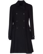 Jil Sander Navy Coat - Lyst