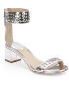 B Brian Atwood Kendyll Metallic Leather Studded Sandals - Lyst