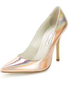 Oscar de la Renta Stacy Metallic Leather Pumps - Lyst