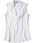 Nic+zoe Nic+Zoe Sleeveless Drape-Front Blouse - Lyst