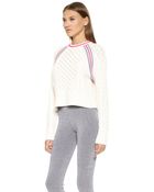 T By Alexander Wang Aran Knit Crop Pullover - Black - Lyst