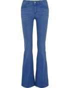 Stella McCartney Flared High-waisted Stretch-denim Jeans - Lyst