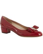 Salvatore Ferragamo Vara 1 Patent Pump - Lyst