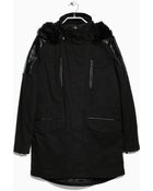 Mango Shoulder-Panel Hooded Parka - Lyst