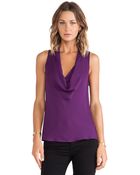 Theory Double Cowlneck Blouse - Lyst