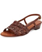 Sesto Meucci Ginny Woven Leather Slingback Sandal - Lyst