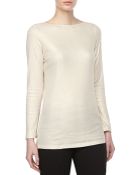 Donna Karan New York Ribbed Long-Sleeve Top - Lyst