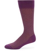 Saks Fifth Avenue Black Feedstripe Socks - Lyst