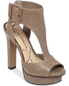 Jessica Simpson Dewy Ankle Strap Platform Sandals - Lyst
