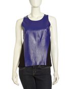 Sachin & Babi Color-Block Knit/Leather Tank - Lyst