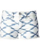 Etoile Isabel Marant Jagged Print Denim Hotpant - Lyst