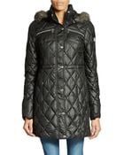 Guess Three-Quarter-Length Insulated Coat - Lyst