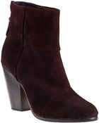 Rag & Bone Classic Newbury Ankle Boot Burgundy Suede - Lyst
