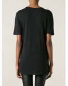 T By Alexander Wang Long Vneck Tshirt - Lyst