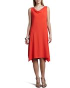Eileen Fisher Cowl-Neck Jersey Dress - Lyst
