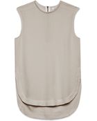 Helmut Lang Tissue Silk Round Neck Top - Lyst