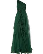 Badgley Mischka Silk-Organza Gown - Lyst