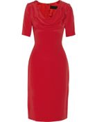 Cushnie Et Ochs Draped Woven-Silk Dress - Lyst