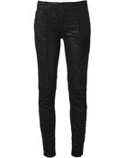 Balmain Biker Style Skinny Jeans - Lyst